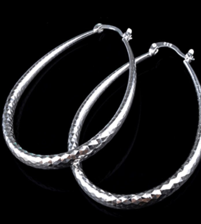 Women's Sterling Silver Fashion Hoop Earrings