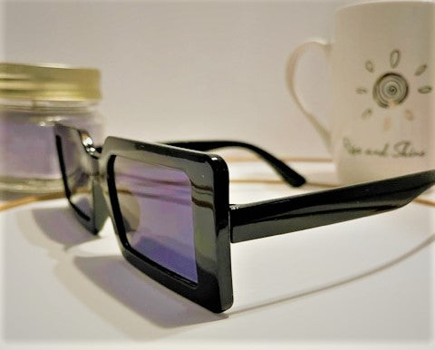 Blacked Out Retro Shades