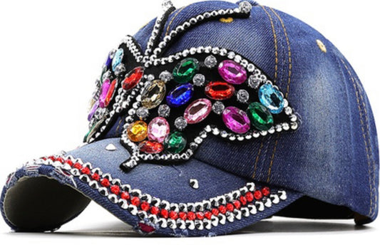 Fashion Bowknot Rhinestone Cap