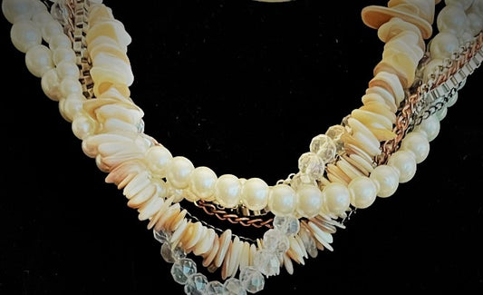 Faux Pearl Multilayer Beads Chain