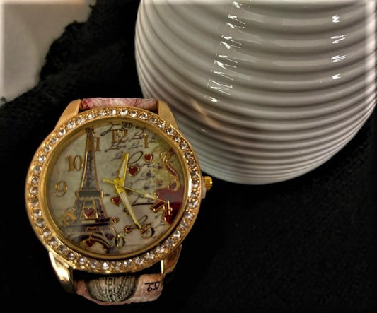 Eiffel Tower Watch Pink/Purple