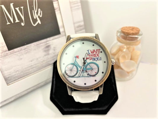 Bike Pattern Design Watch