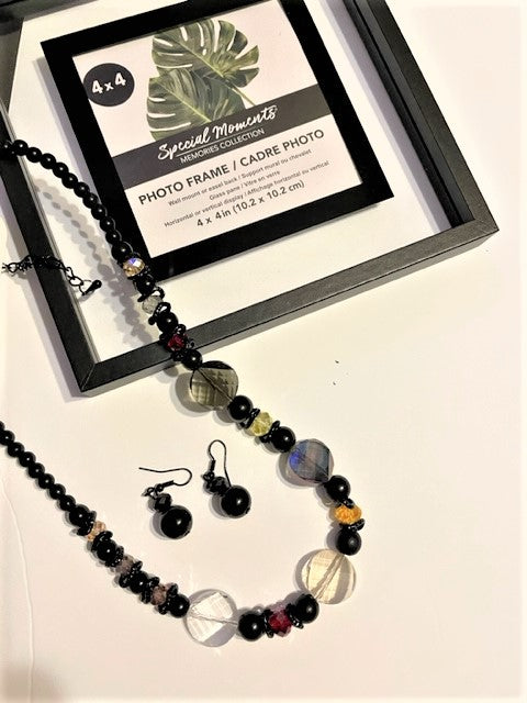 Beaded Black Necklace