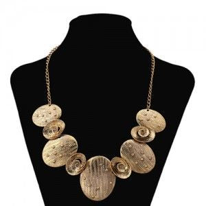 Vintage Style Oval Fashion Statement Necklace